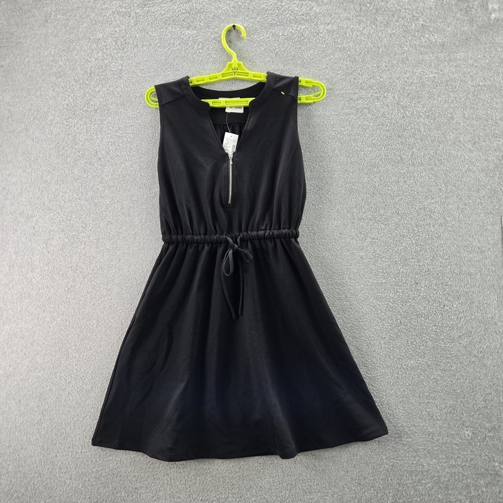 Maurices Women Dress XS Black Fit & Flare Empire Waist Sleeveless Zipper NWT